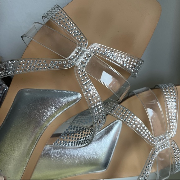 Zara Clear Rhinestone Sandals - Picture 5 of 5